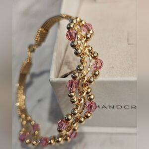Gorgeous Ronaldo Gold Forget-me-not bracelet 6.5 NWT